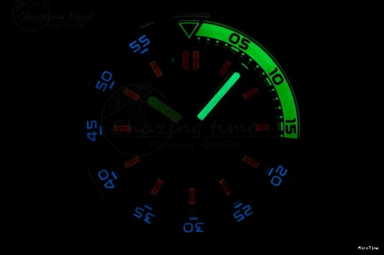 MIROTIME 0429 Aquatimer Automatic SS RSF 1:1 Best Edition White Orange Dial on Black Rubber Strap A Supportive 7069